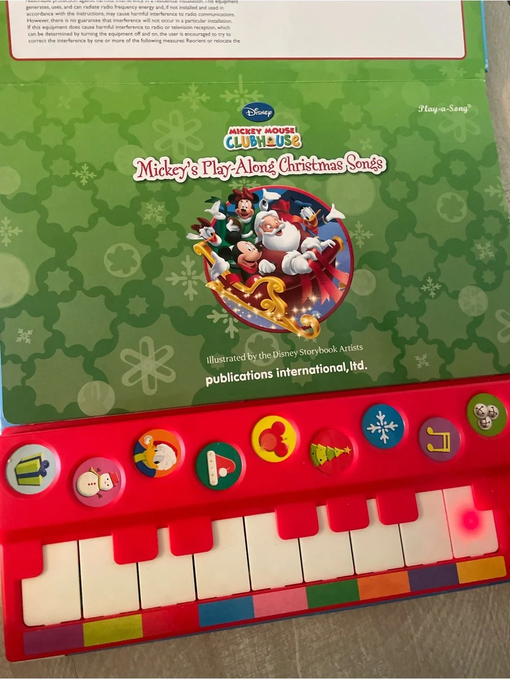 Mickey's Play-Along Christmas Songs Sound Book clubhouse interactive music songs